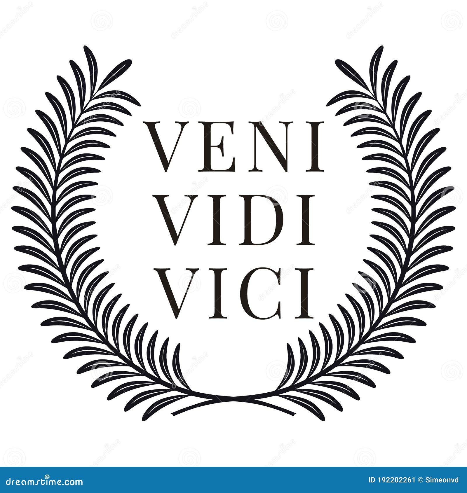 Veni Vidi Vici. Latin Quote Poster Stock Vector - Illustration of message,  simple: 192202261