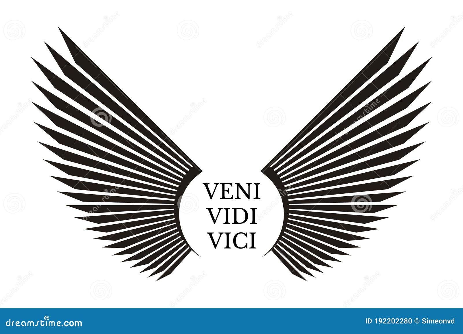 Veni Vidi Vici Latin Phrase Translation: vetor stock (livre de direitos)  1032830764