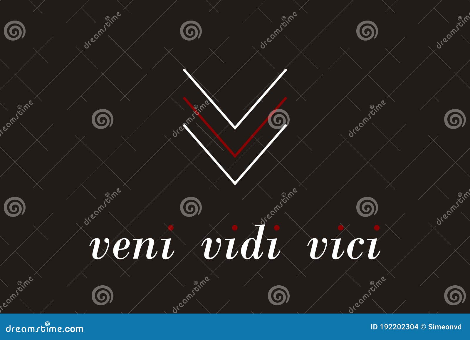 Veni Vidi Vici. Latin Quote Poster Stock Vector - Illustration of poster,  simple: 192202304