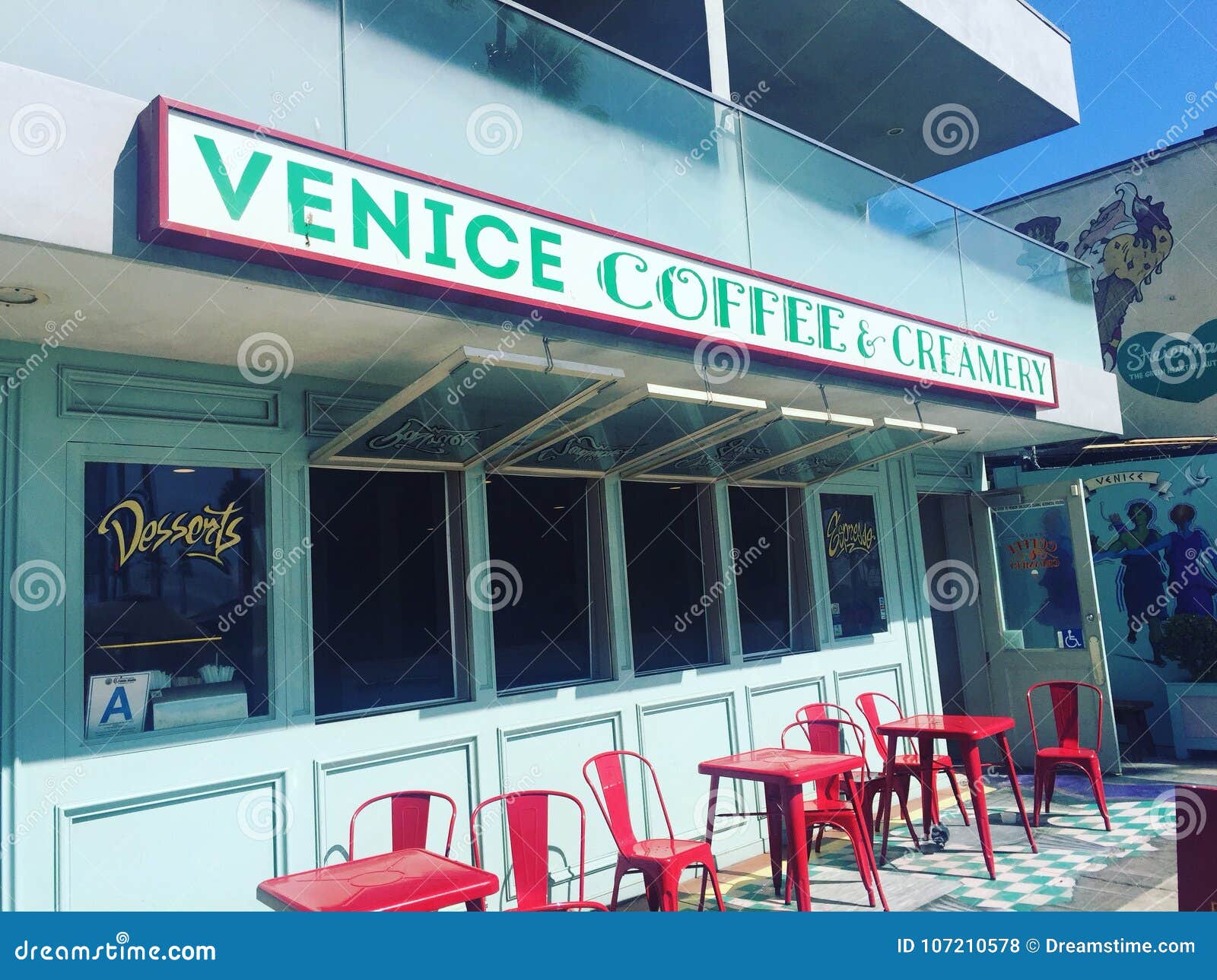 Venice beach coffee editorial stock photo. Image of venice 107210578