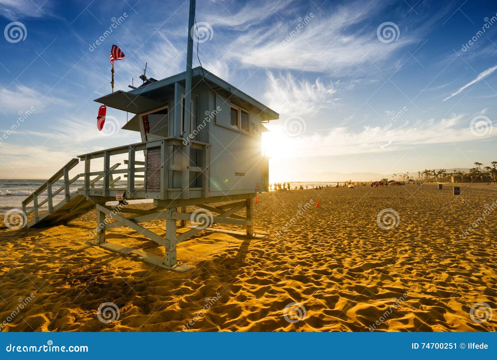 venice beach at sunset in los angeles