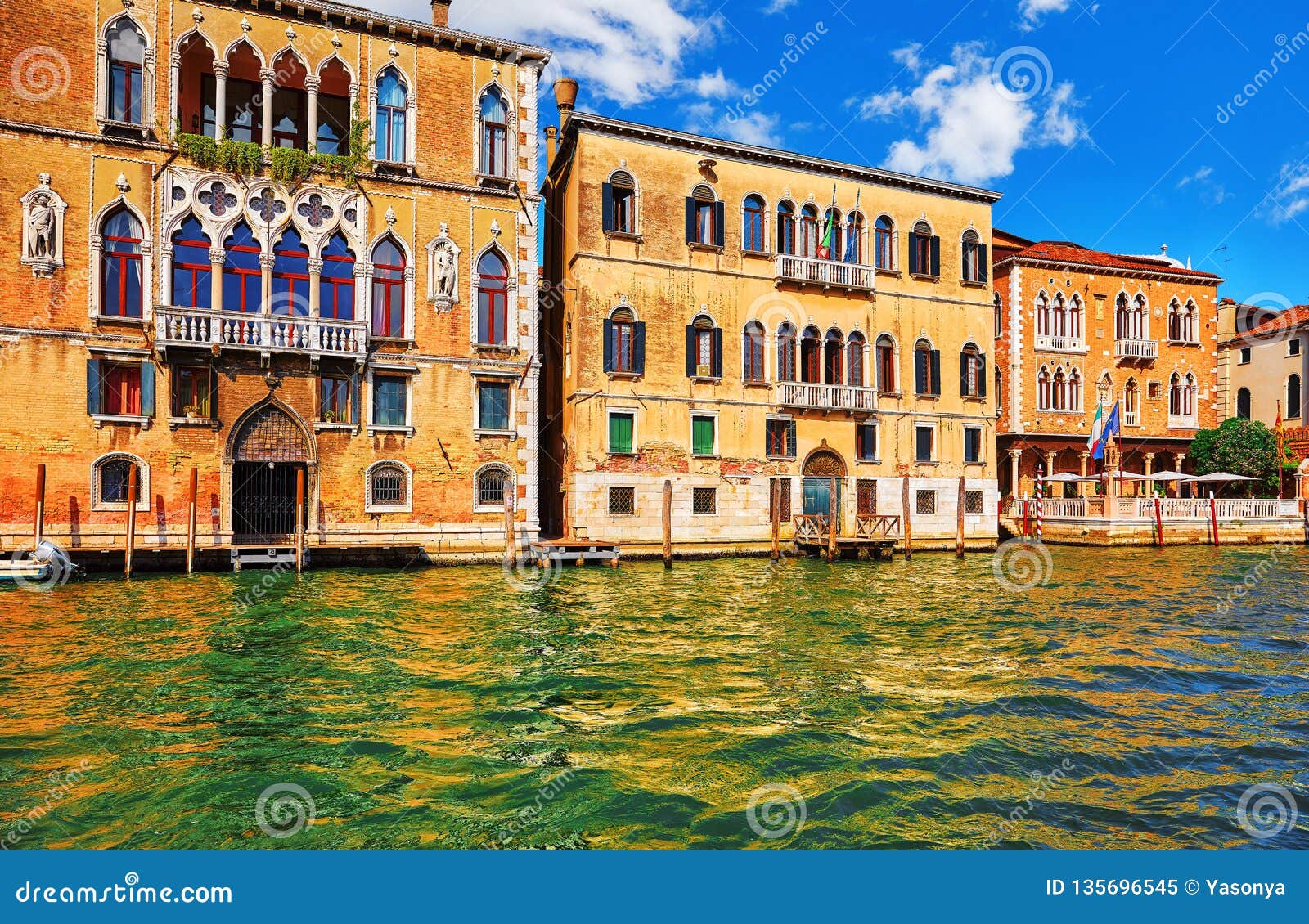 Venice Italy Grand Canal Antique Architecture Stock