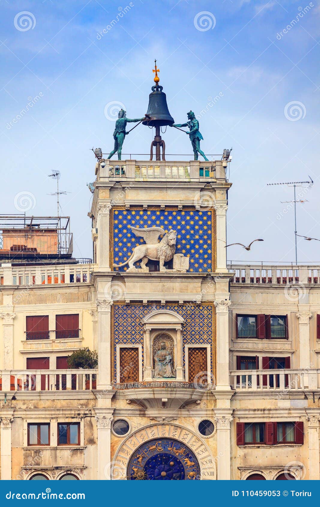 Clock Tower, or Torre Dell`Orologio, Venice, Italy Stock Image - Image of  astronomy, marco: 110459053