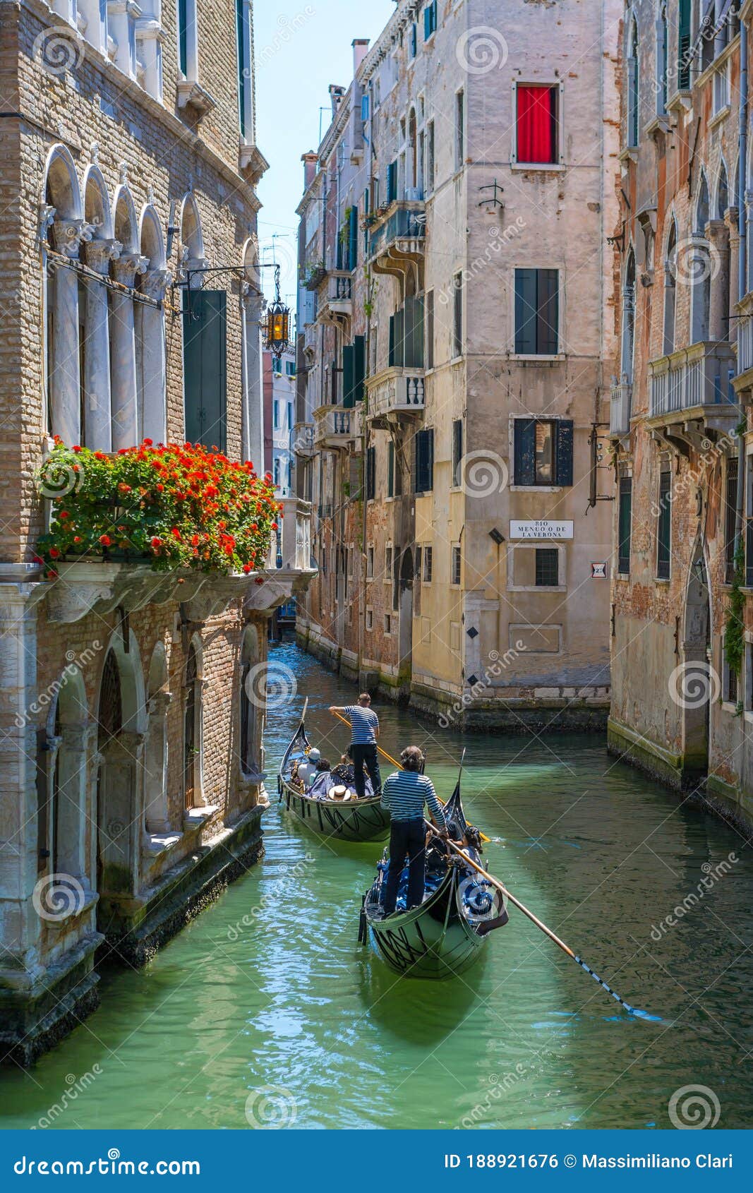 Classical Picture of the Venetian Canals with Gondola Editorial Photo ...