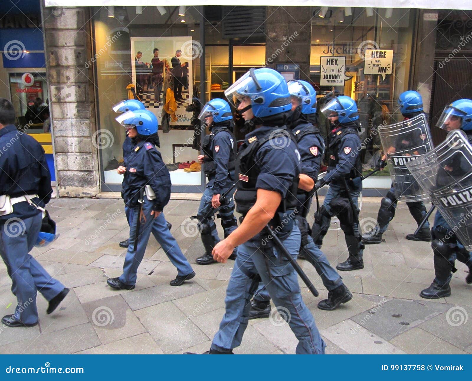 Venice, Italy - October 12, 2012: Police Officers at Work Editorial ...