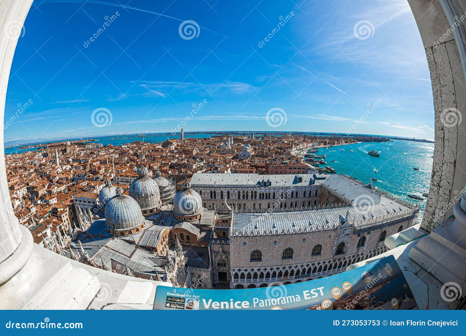 Venice Panorama Est Dall'alto Di Campanile San Marco Tower Venice ...