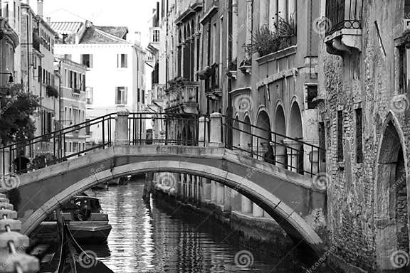 Venice View in Black and White Stock Image - Image of black, tourism ...