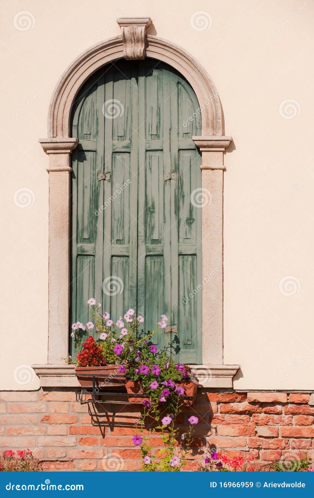 Venice window stock image. Image of europe, painted, architecture