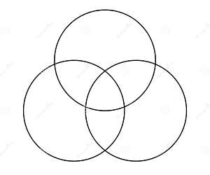 Venn Diagram Chart Vector Template Three Circle CartoonDealer 