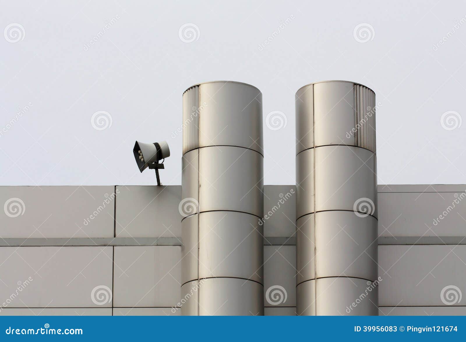 Vent Pipes on the Outside Wall Stock Image Image of chimneys