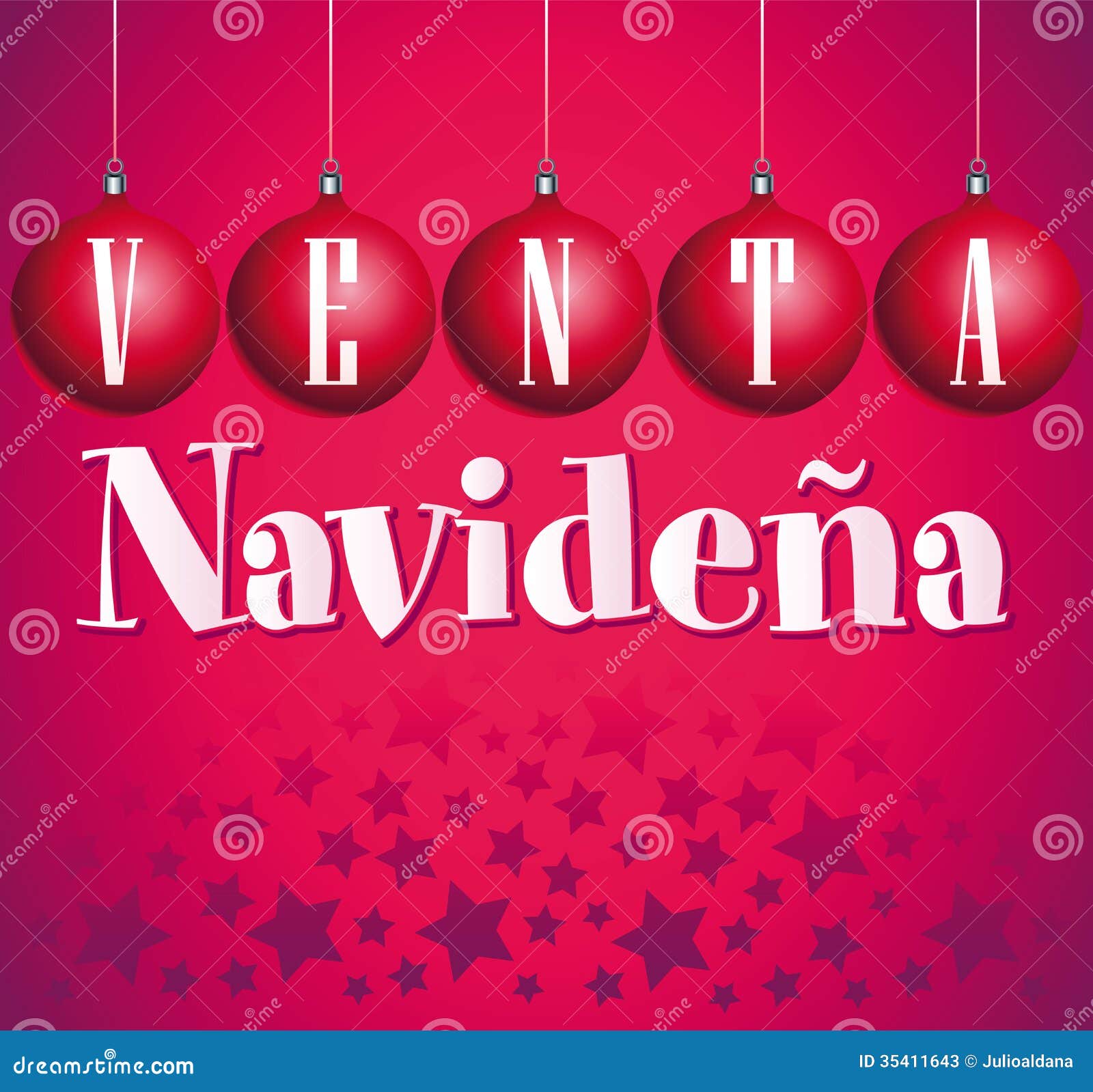 Venta Navidena - Christmas Sale Spanish Stock Image 