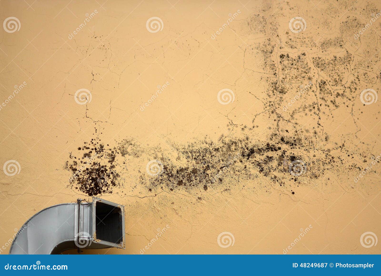 Ventilation causes mold stock image. Image of cement 48249687