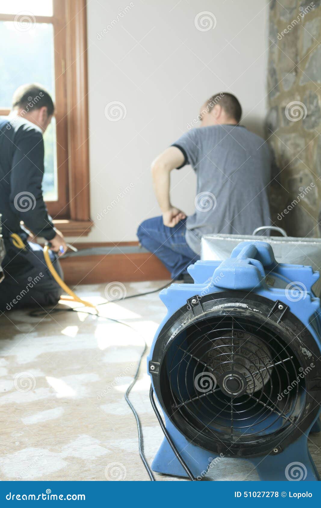 Ventilation Cleaner Working on a Air System Stock Photo Image of