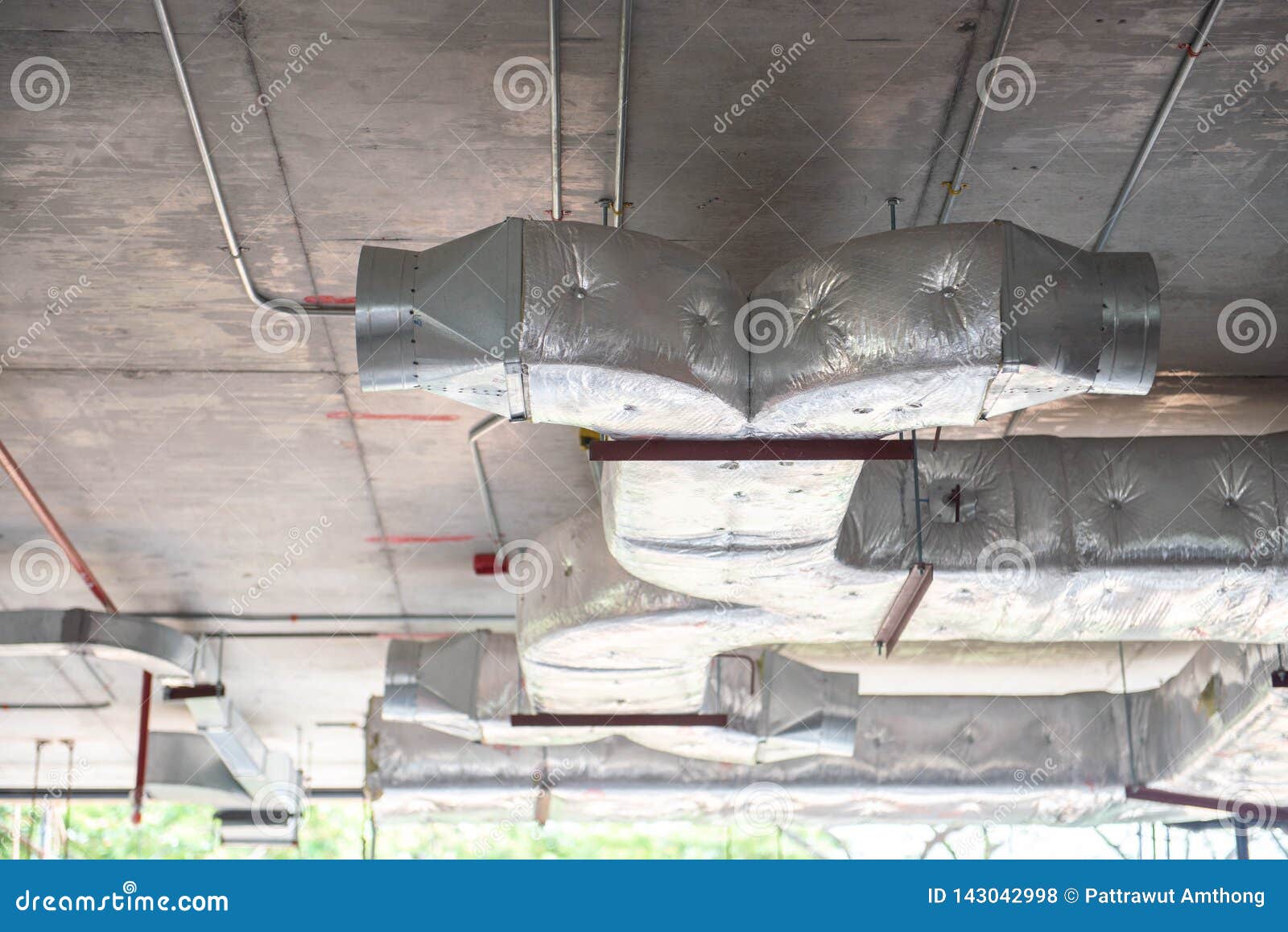 Ventilation Exhaust Duct stock photo. Image of blue 143042998