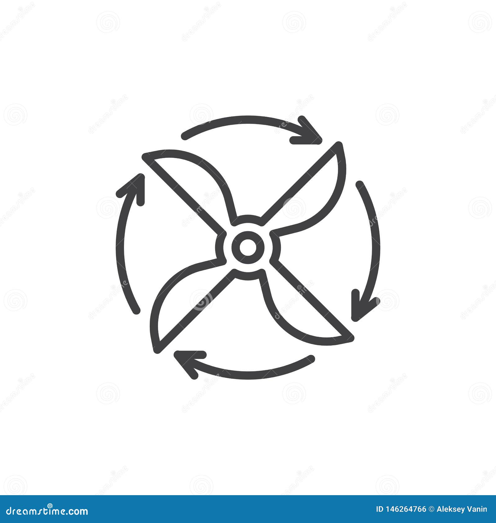 Ventilation line icon stock vector. Illustration of rotor - 146264766