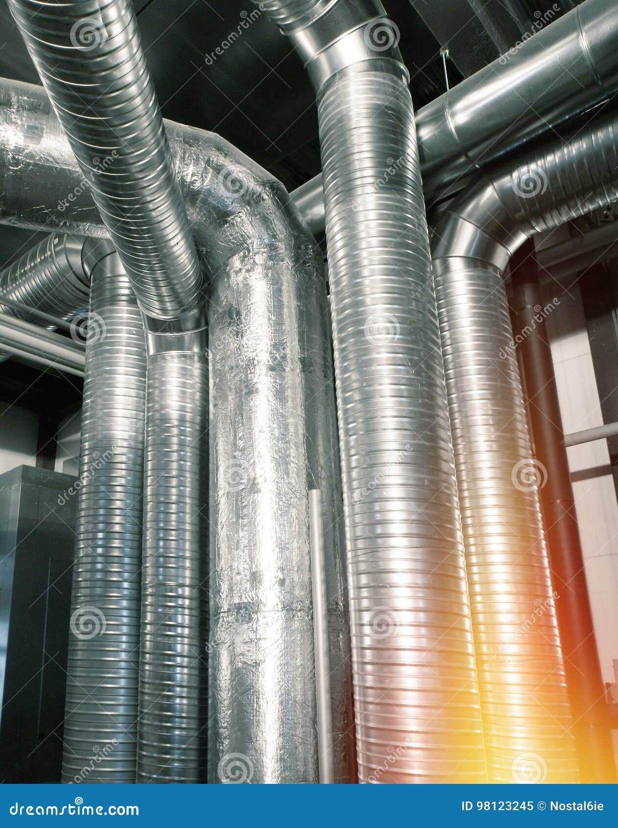 Ventilation Pipes of an Air Condition Stock Image Image of hvac