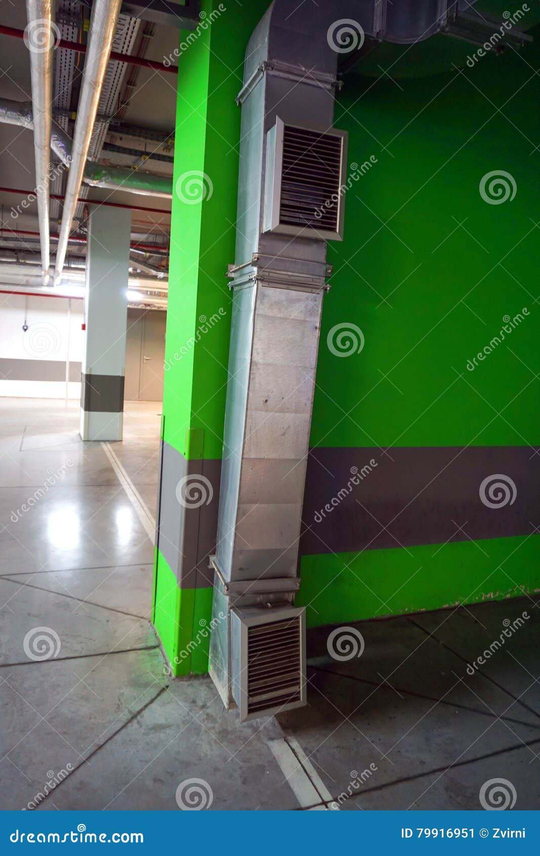 Ventilation system stock image. Image of modern, aluminium 79916951