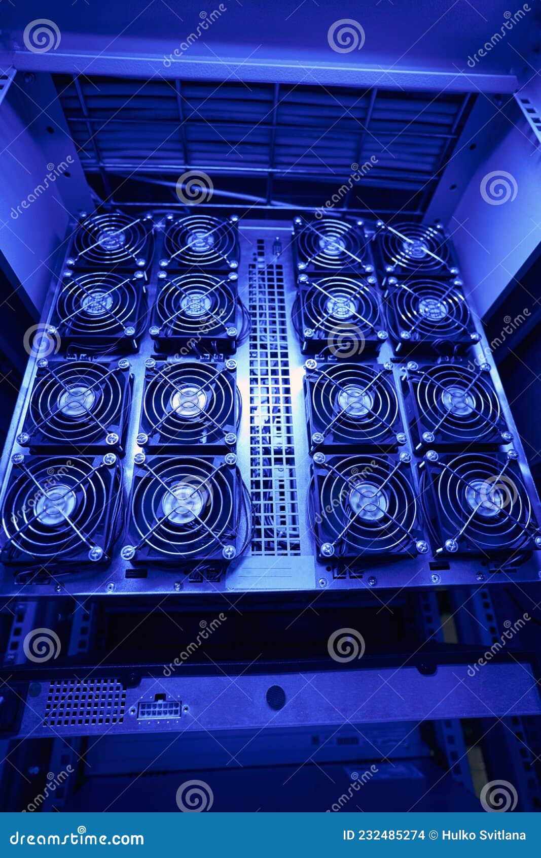 Ventilation Unit Suitable for Data Center Network Equipment Stock Photo