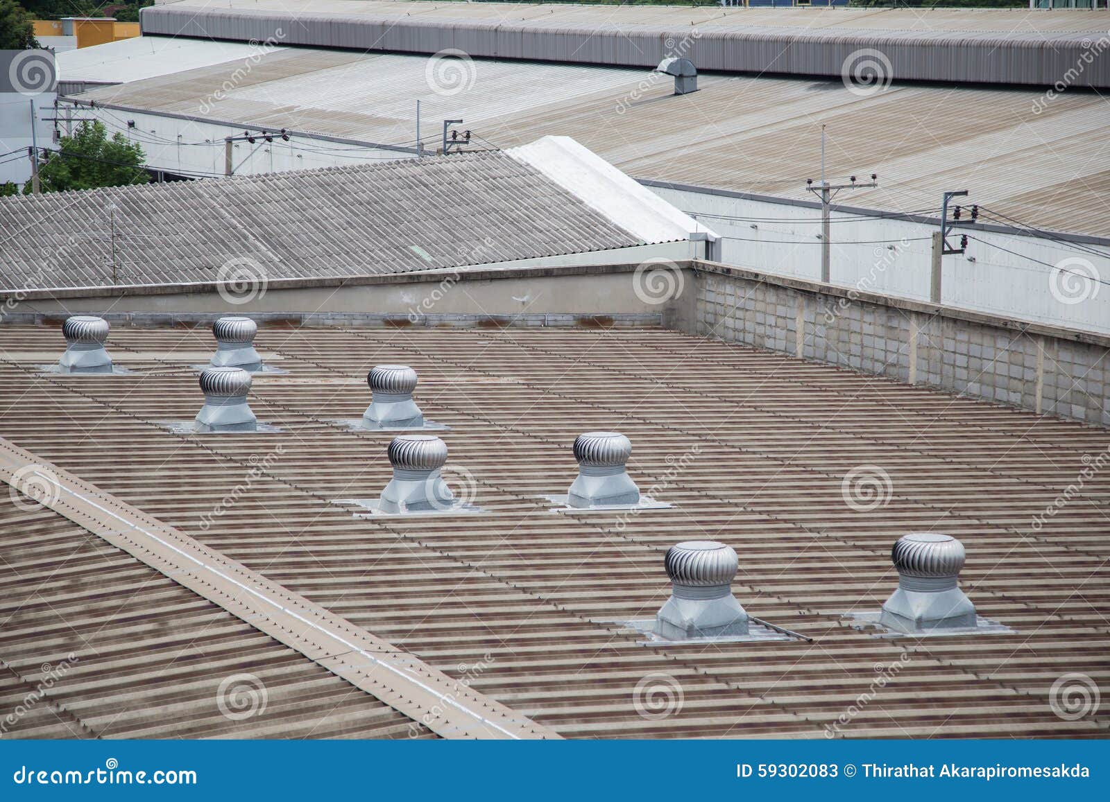 Ventilators on roof stock image. Image of household, motion 59302083