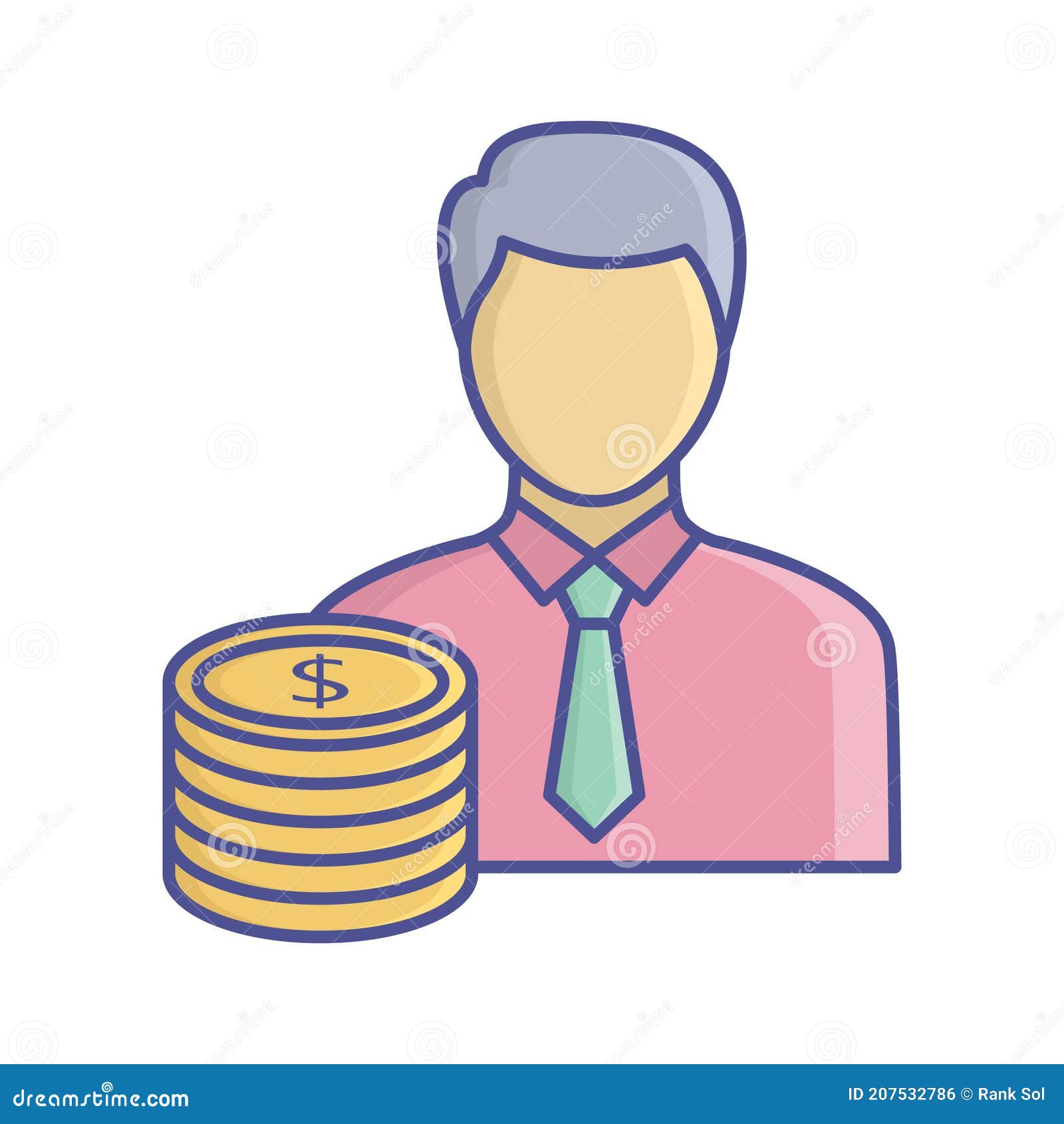 Venture Capitalist Flat Vector Icon Which Can Easily Modify or Edit