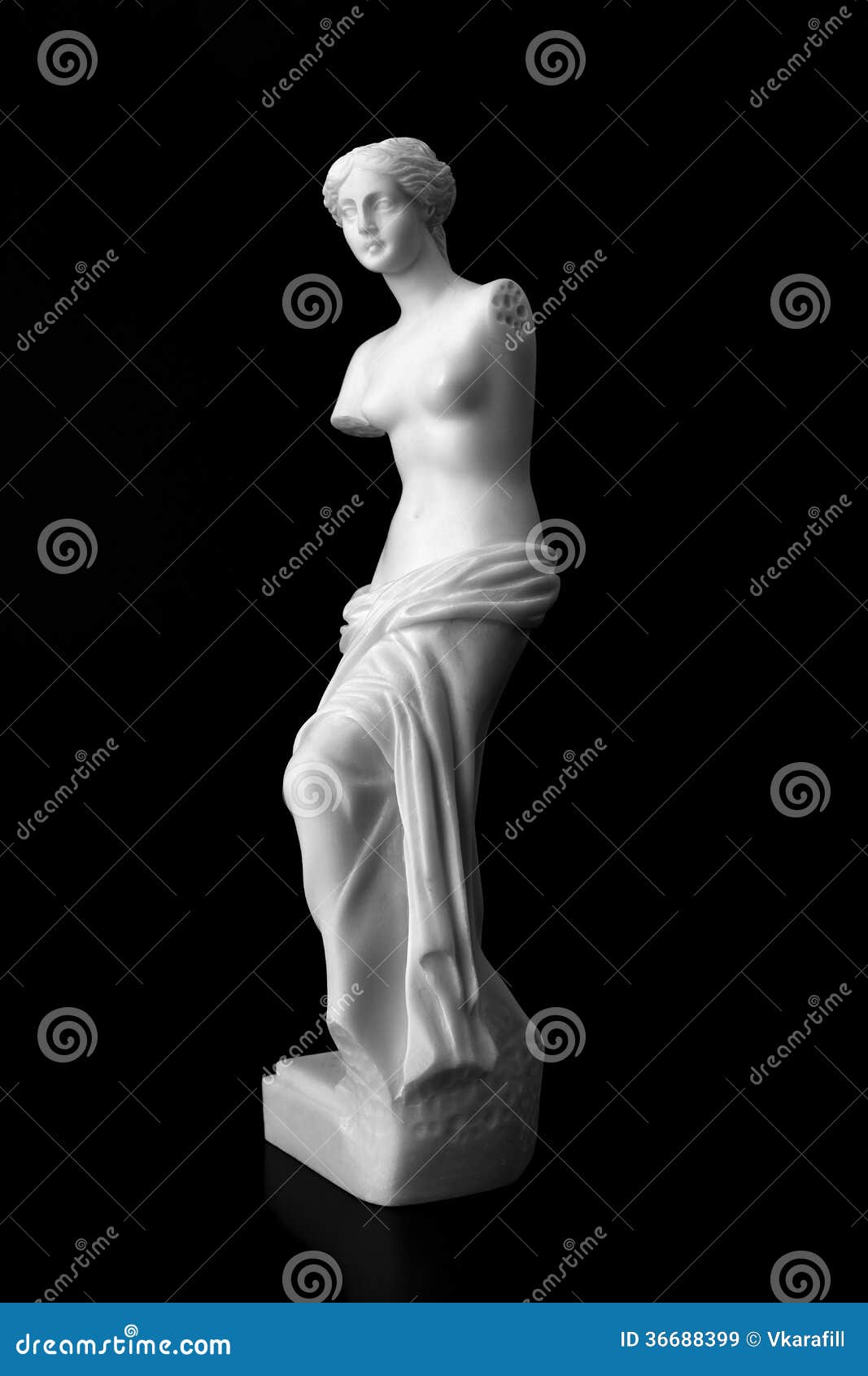 The Venus De Milo is a Marble Statue of the Hellenistic Era. Stock