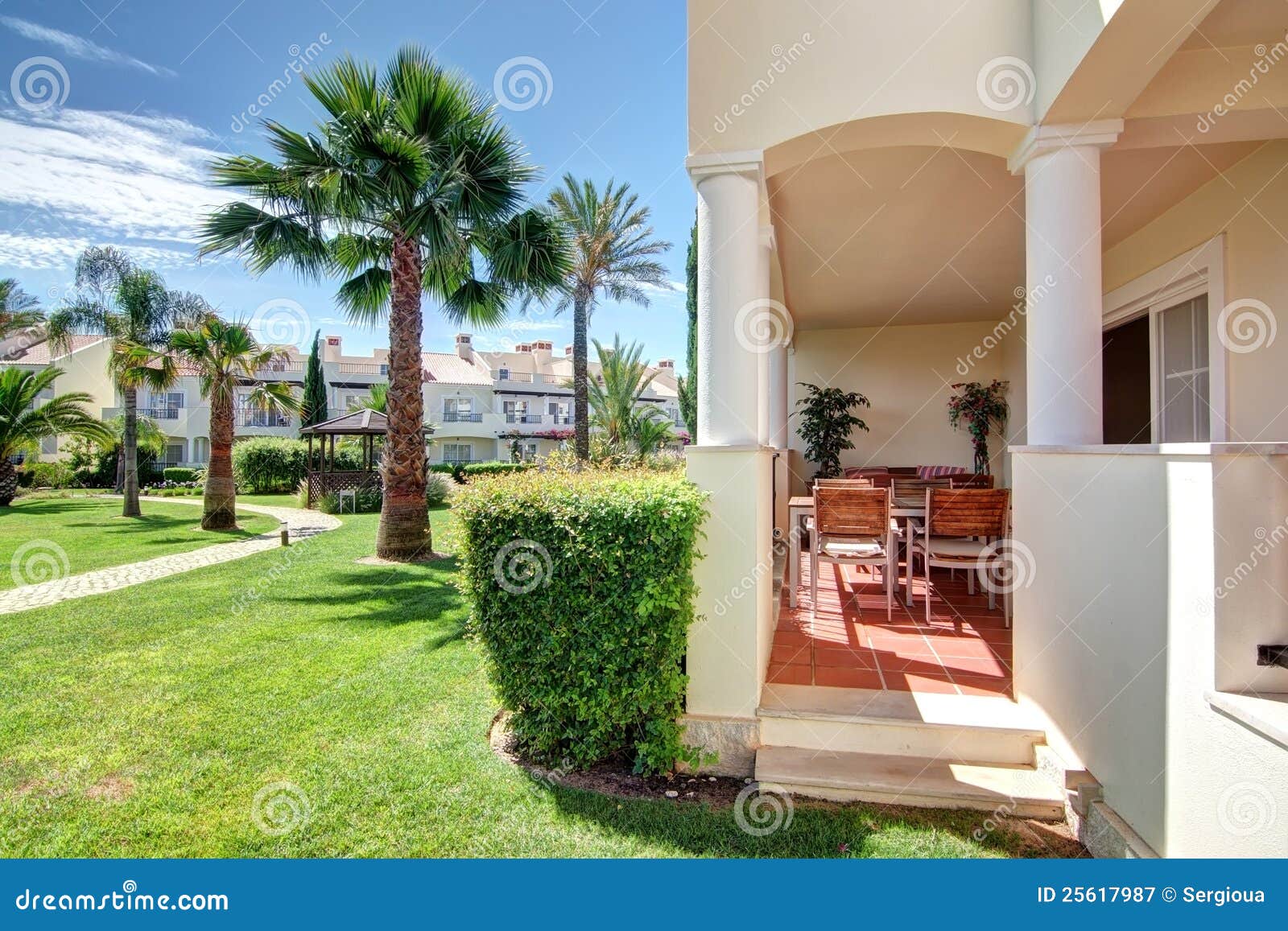 Veranda and Garden Terraces. Stock Image Image of design