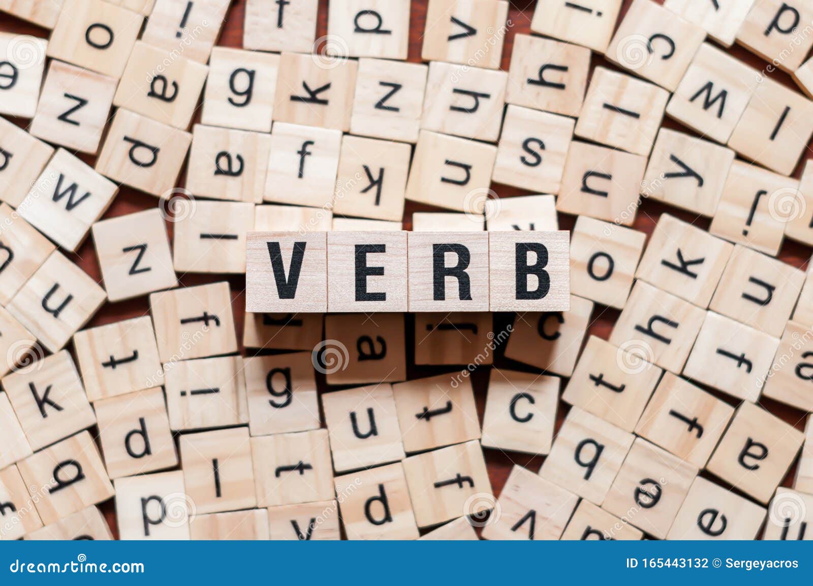 Verb And Adjective Word. Stock Photography 111402938