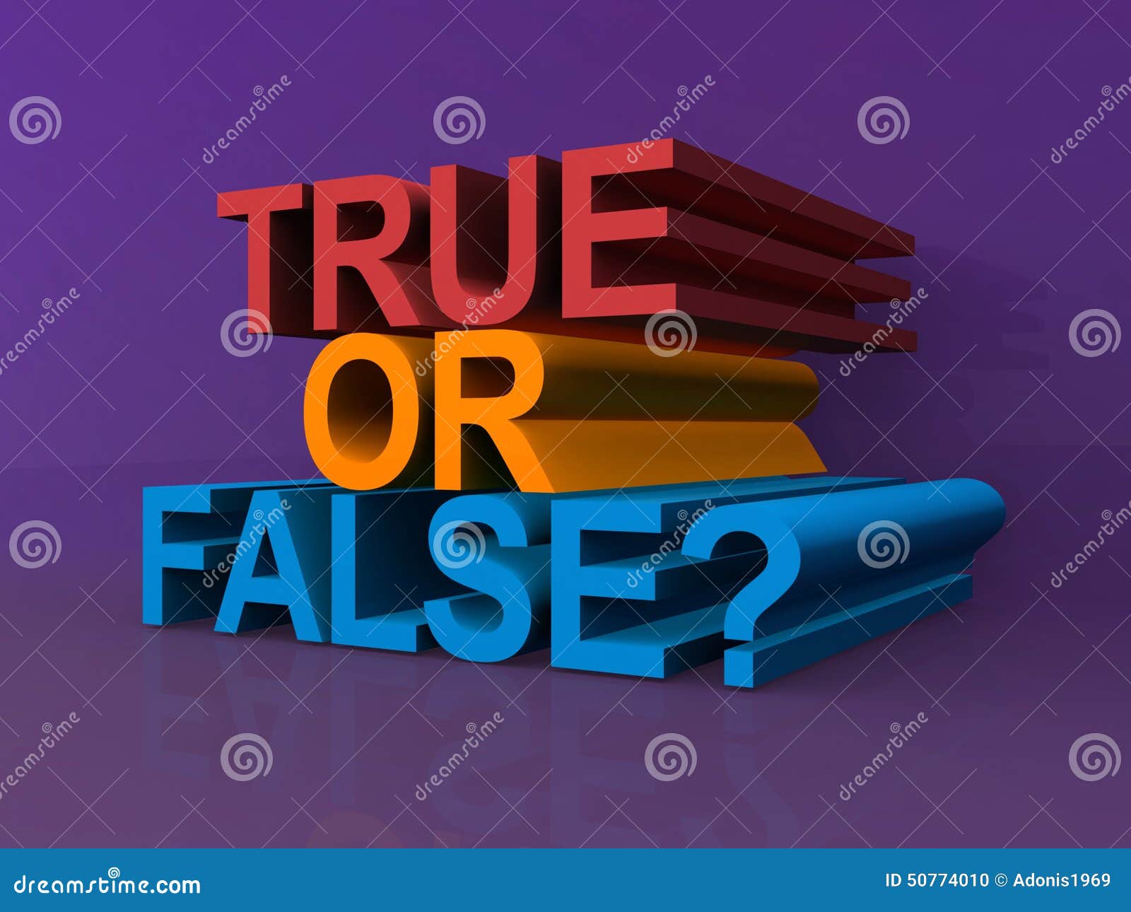 ¿Verdad o falso? stock de ilustración. Ilustración de texto 50774010