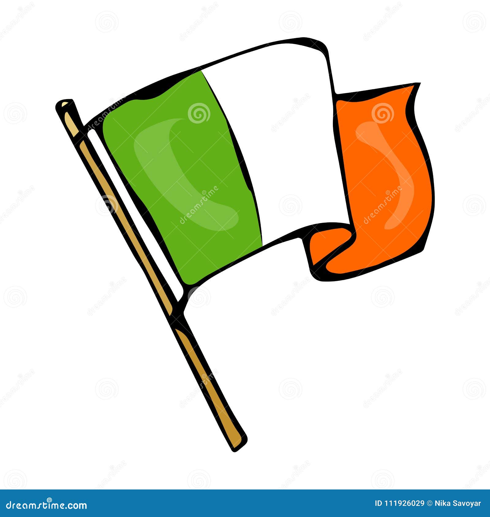 más imperdonable lamentar Verde De La Bandera De País De Irlanda, Blanco, De Color Naranja Mano  Irlandesa Del Ejemplo Del Vector Del Día De Patricks Del Sa Ilustración del  Vector - Ilustración de cultura, libertad: