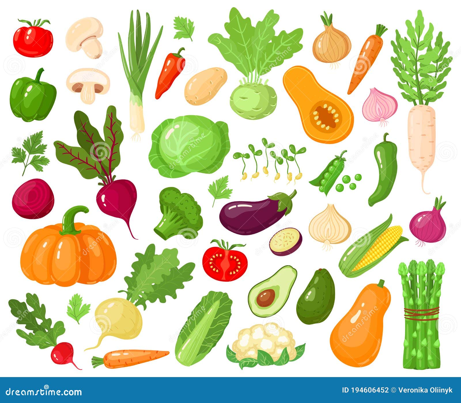 Verduras De Dibujos Animados. Vegetales Vegetales Alimentos Calabaza De  Tomate Zucchini Y Zanahoria Vegetariana Fresca Vector Vege Ilustración del  Vector - Ilustración de calabaza, aguacate: 194606452