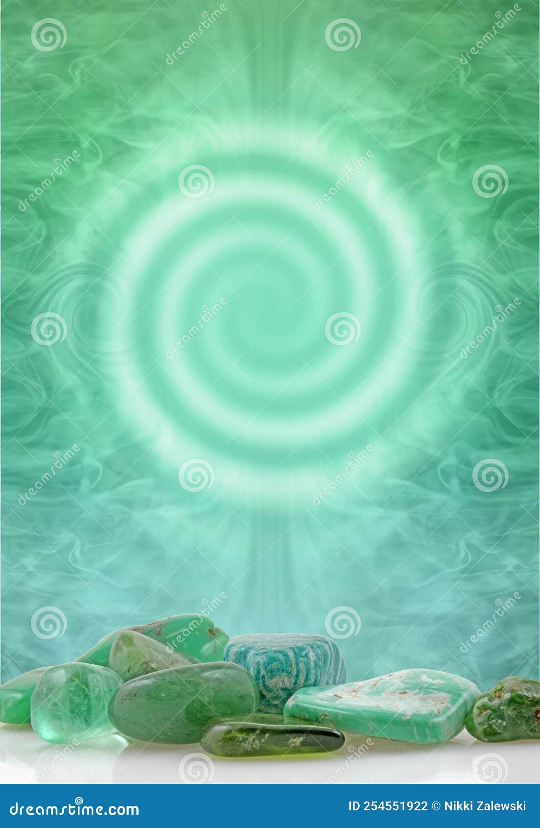 heart chakra green crystal healing vortex message memo template