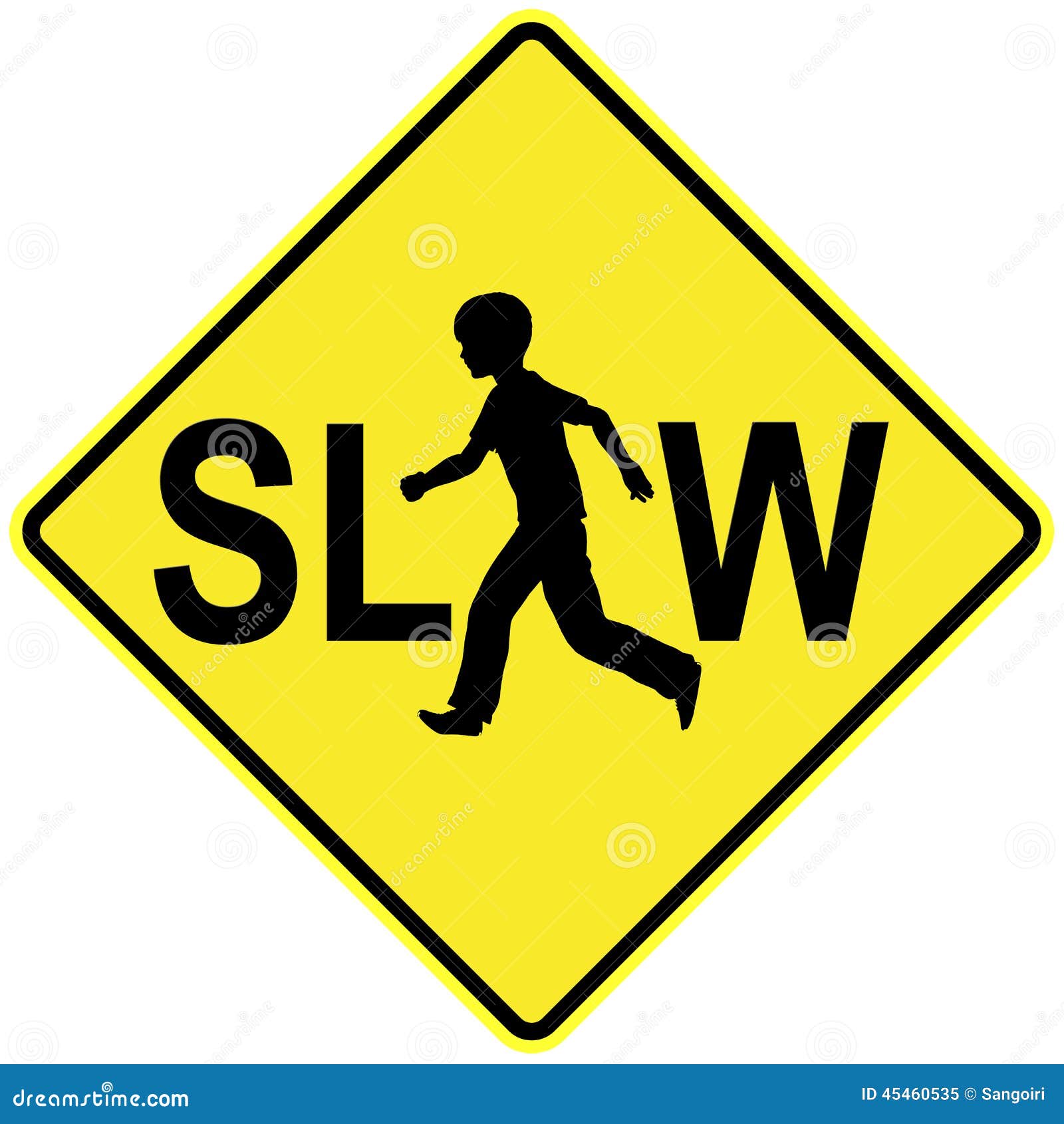 Verlangsamung Fur Kinder Stock Abbildung Illustration Von Langsam 45460535