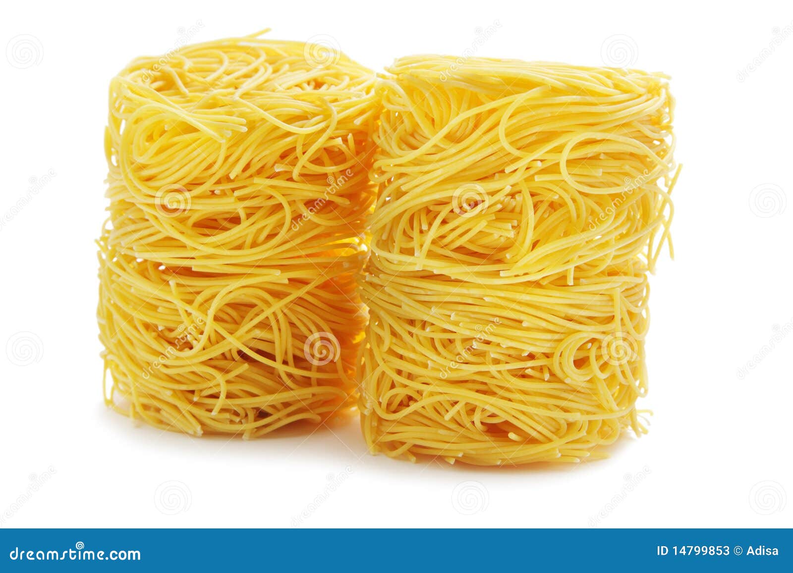 Vermicelli pasta nests stock image. Image of dried, color 14799853