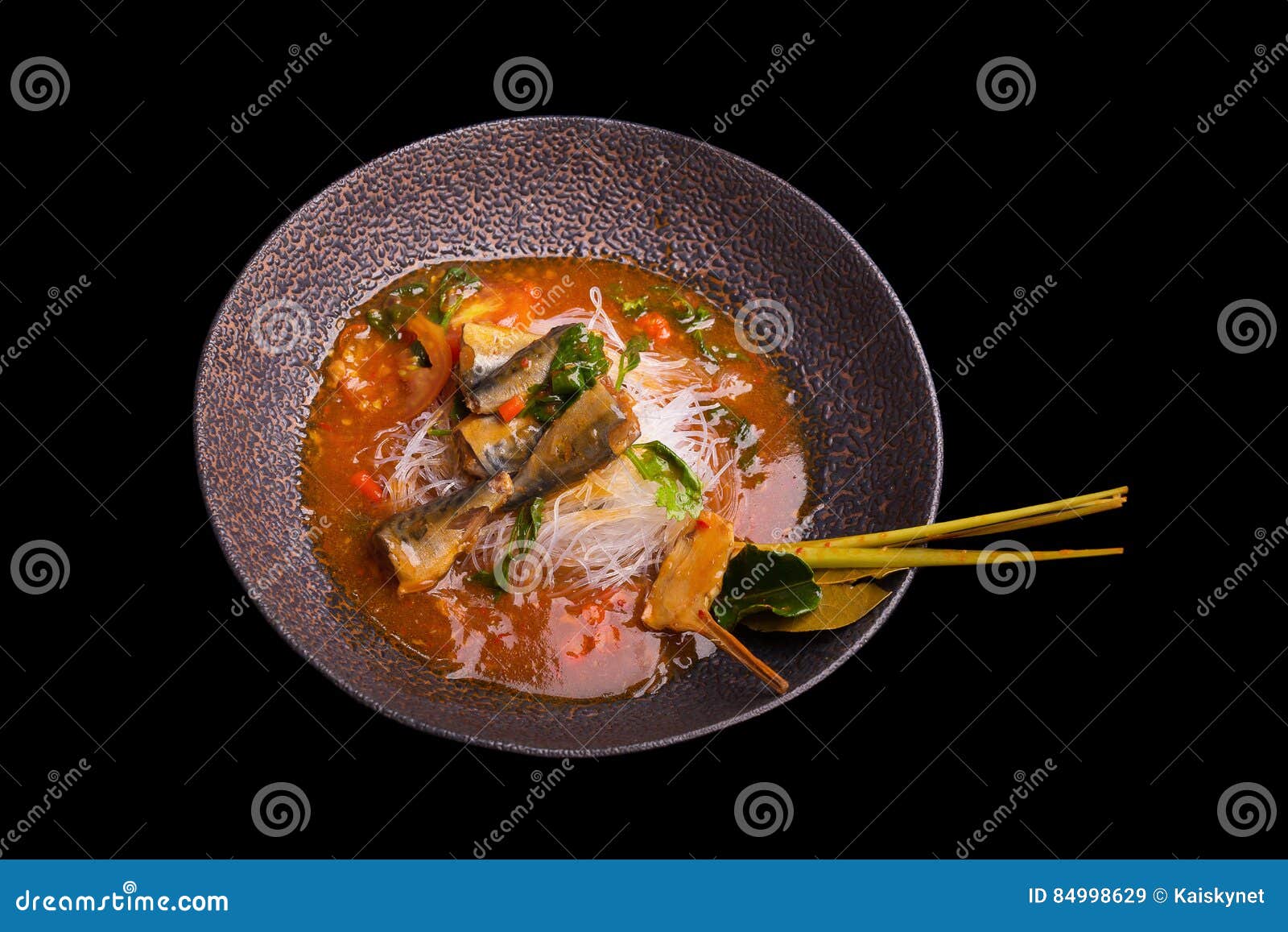 Vermicelli and Spicy Sardines in Tomato Sauce. Stock Image Image of