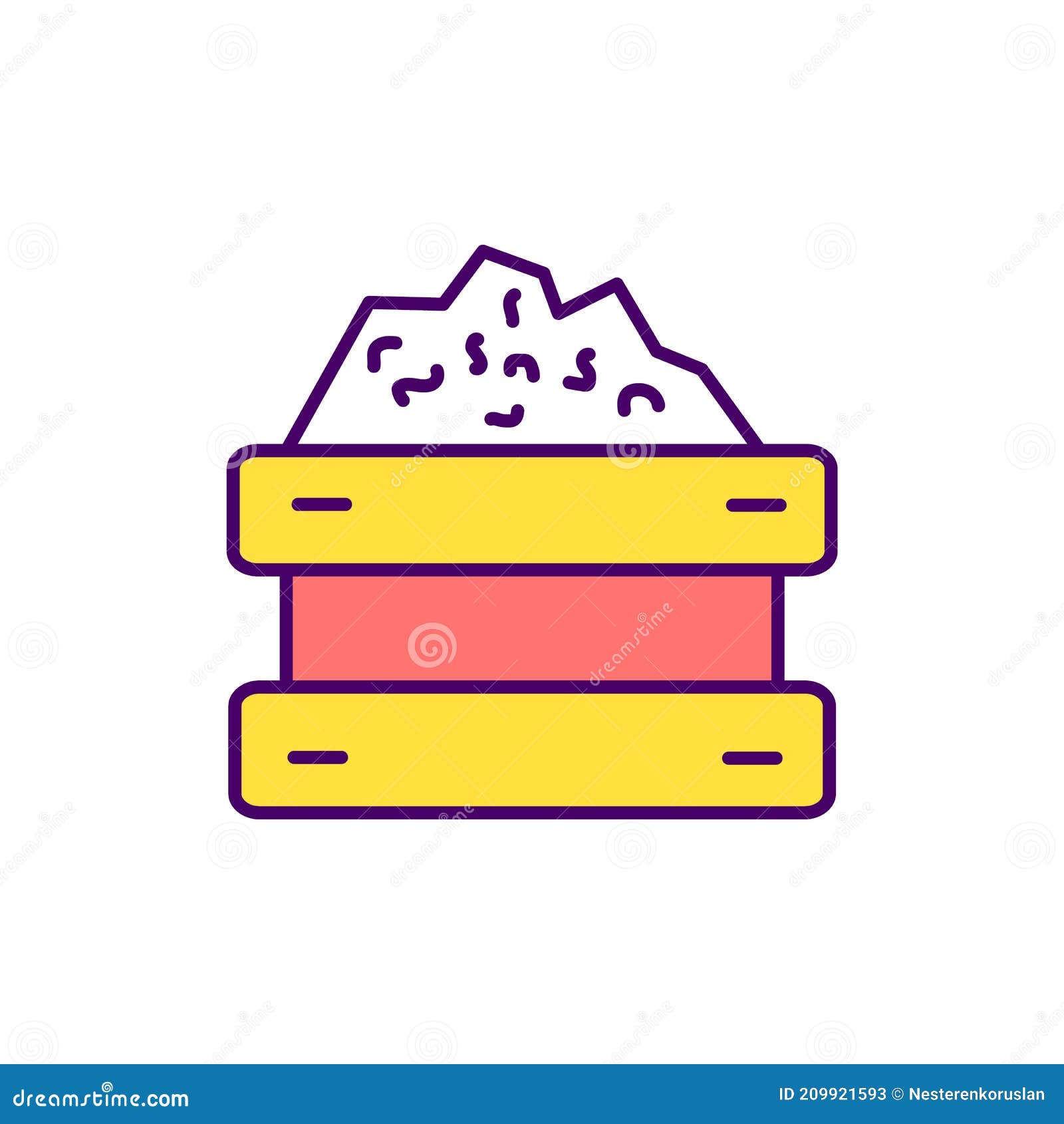 vermicompost rgb color icon