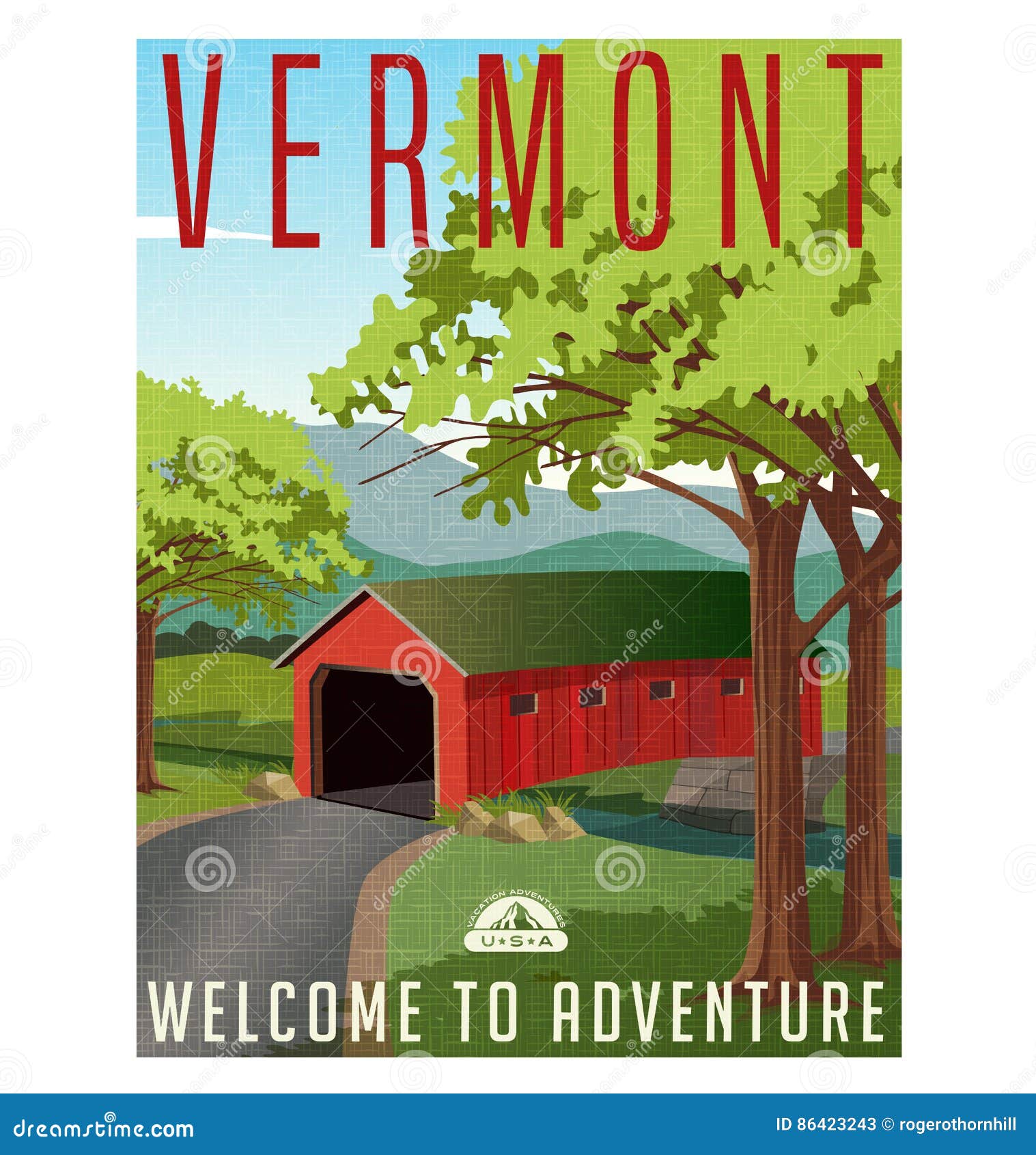 vermont travel poster
