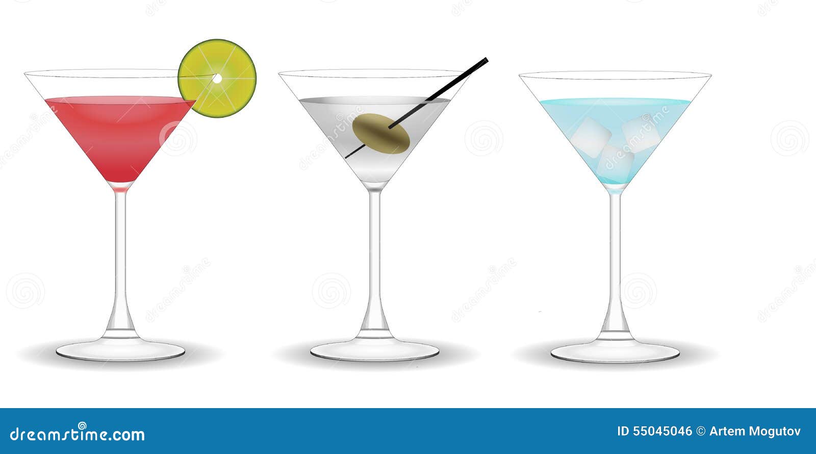 Martini Bianco Olives Style Pattern Stock Image