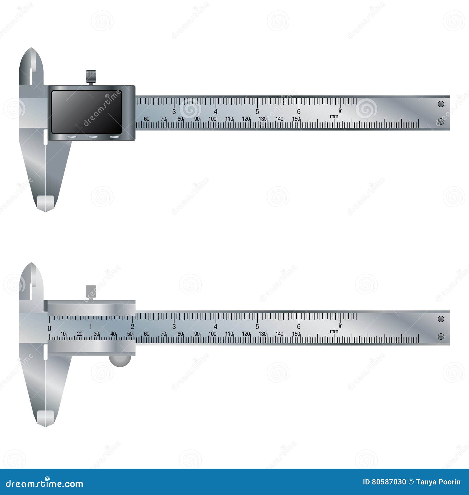 Vernier Caliper Digital Electronic Tool. Construction Object Tool