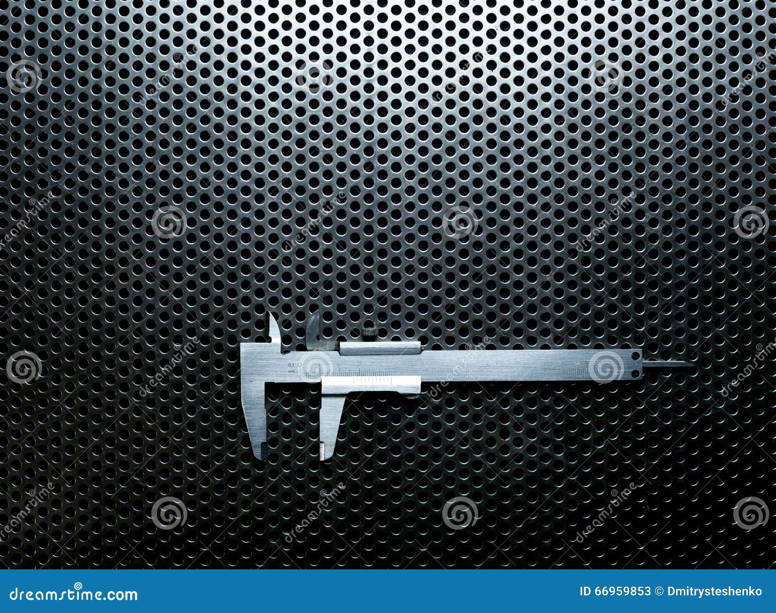 Vernier Caliper with Highlights Stock Image Image of metallic