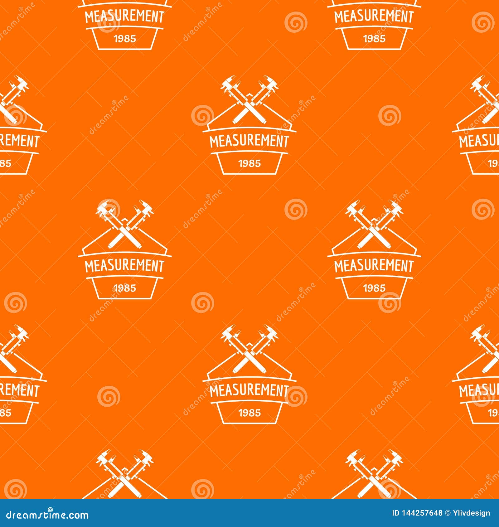 Vernier Caliper Pattern Vector Orange Stock Vector Illustration of