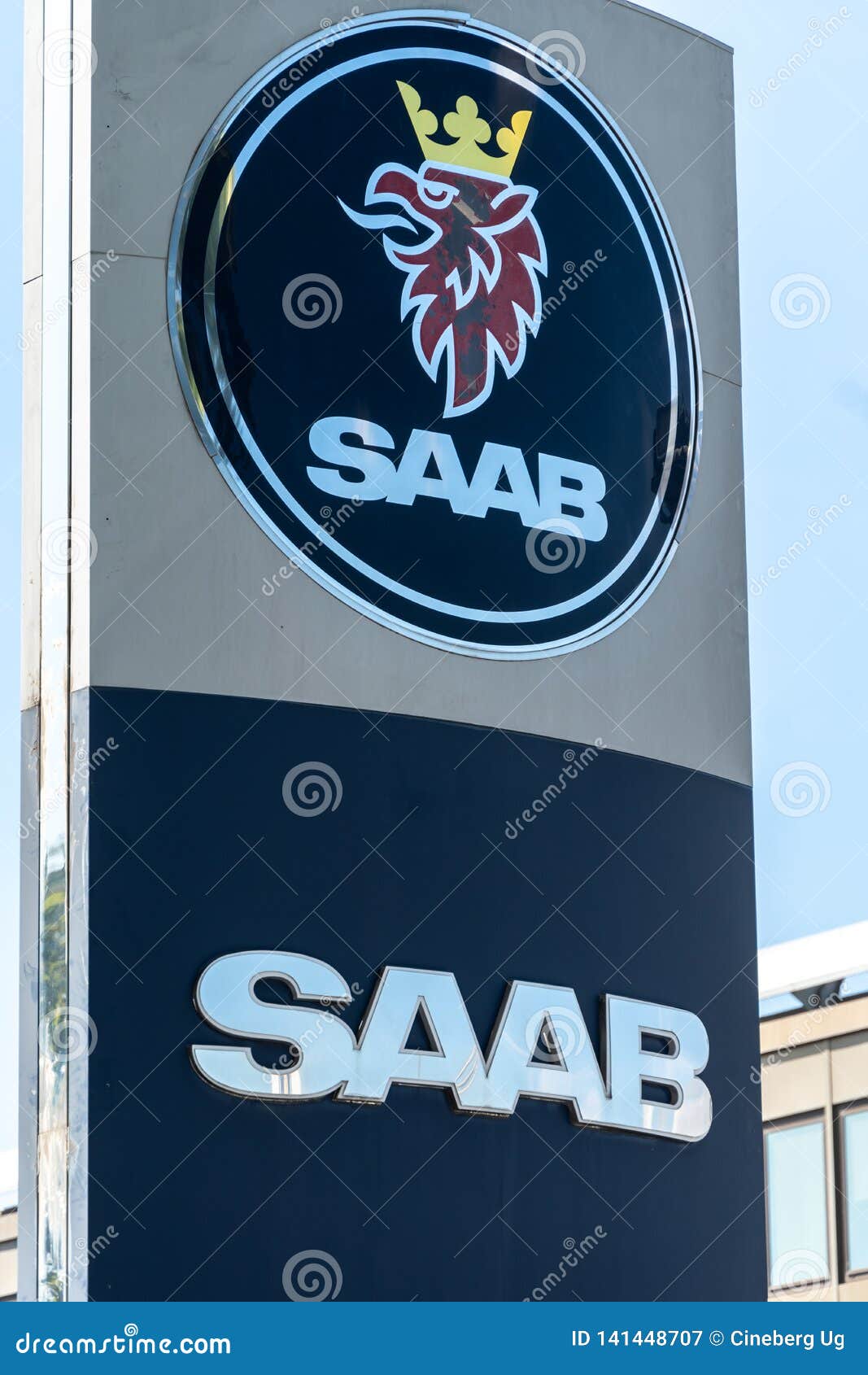 Saab Scania Sweden advertising sign 