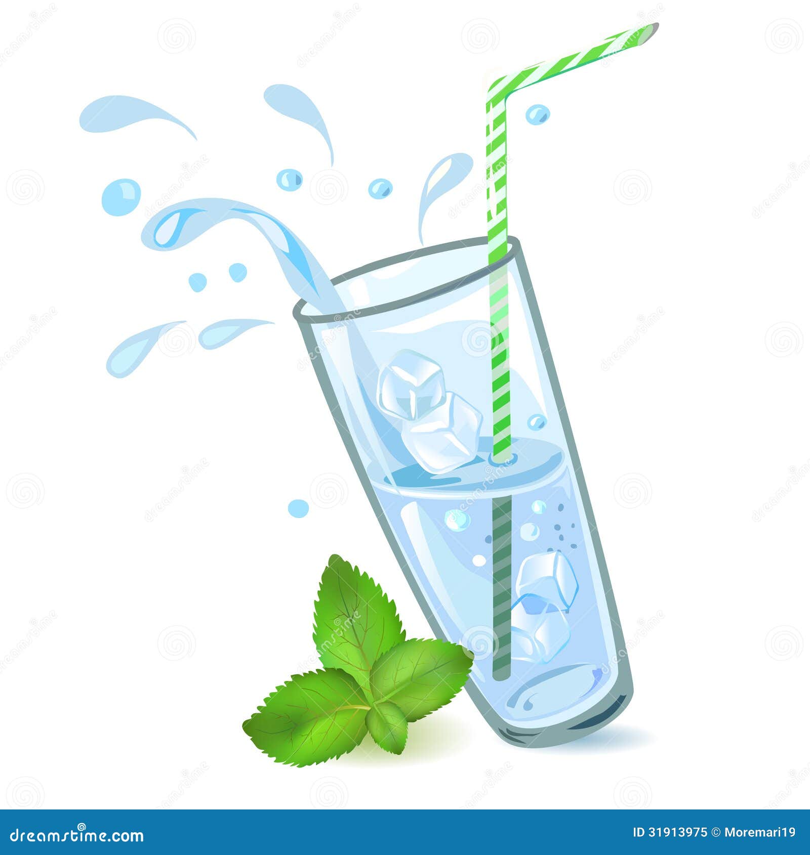 Tube boisson, verre d'eau png - Glass of water clipart