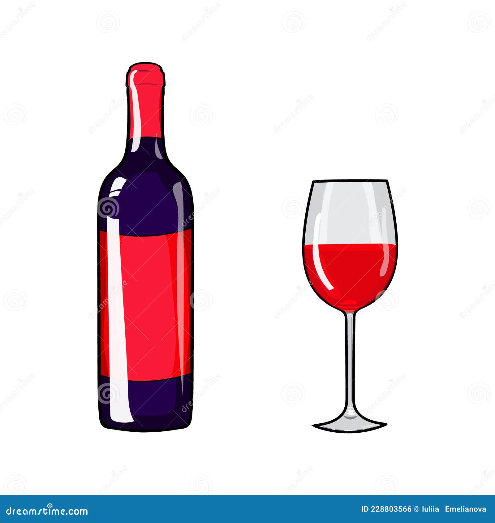 Bouteille de vin rouge 226380 Art vectoriel chez Vecteezy