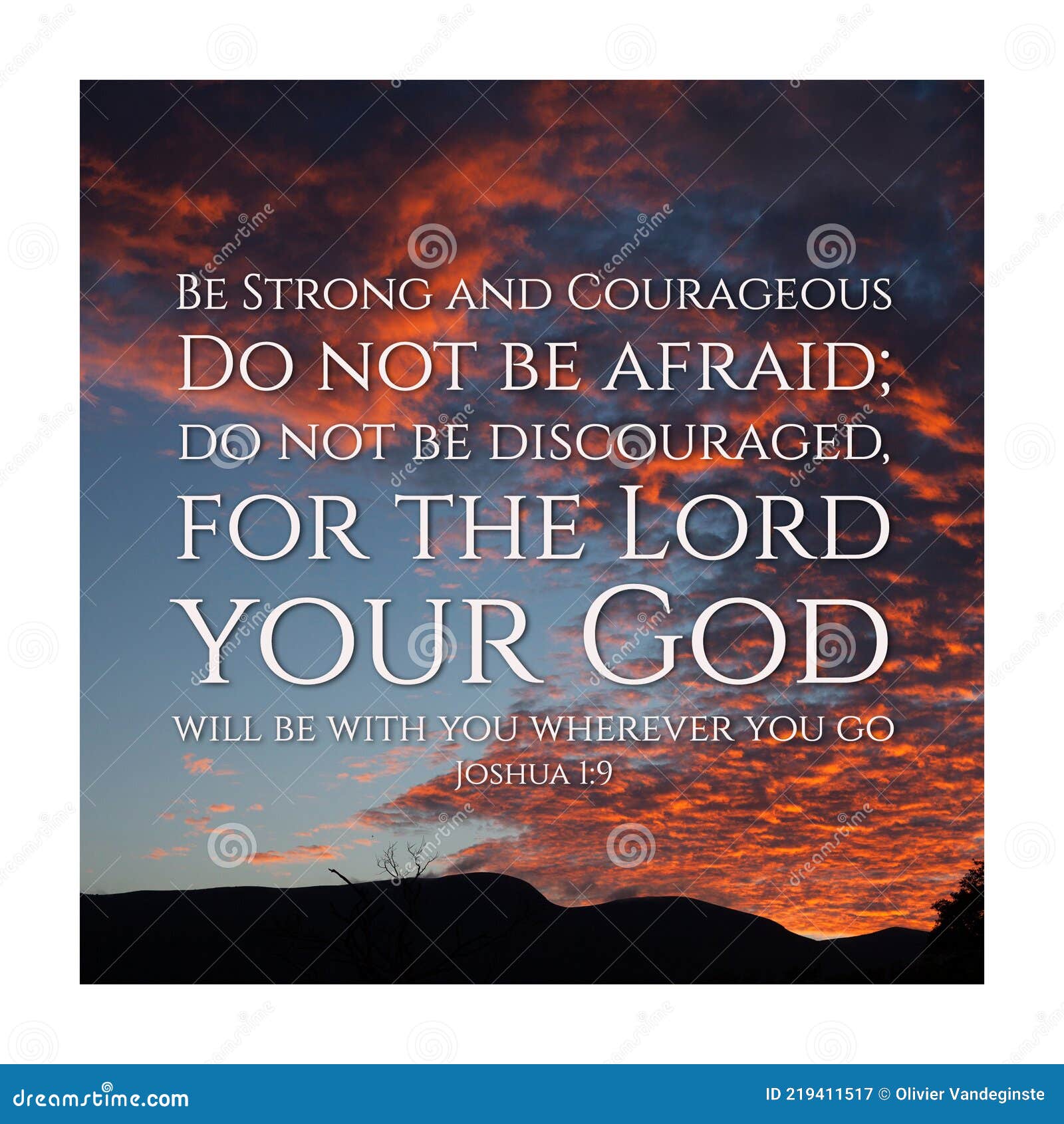 Vers Biblique Joshua 1 9 Image Stock Image Du Duree