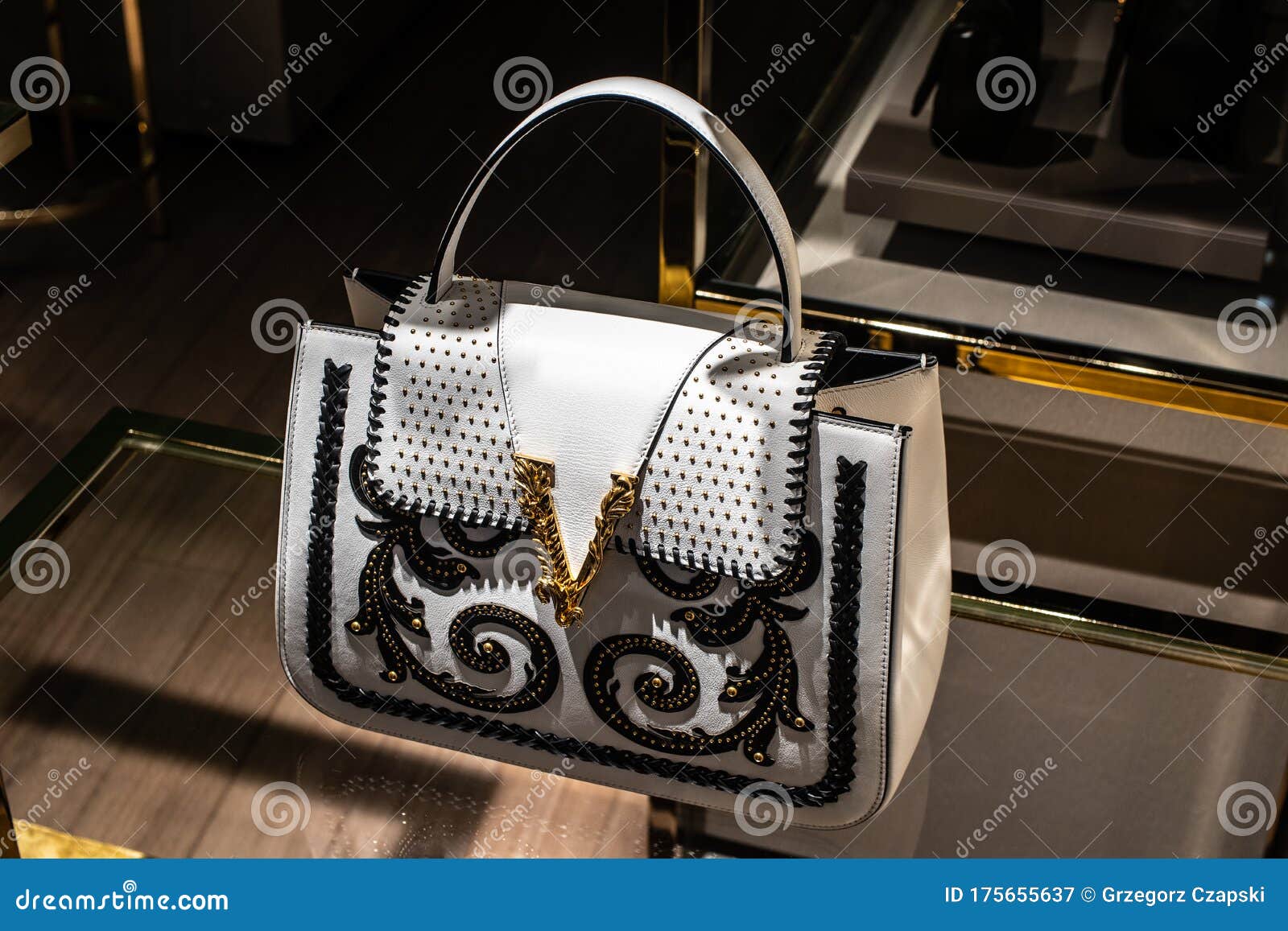Versace Fashion Store, Window Shop, Clothes, Shoes, Bags on Display for ...