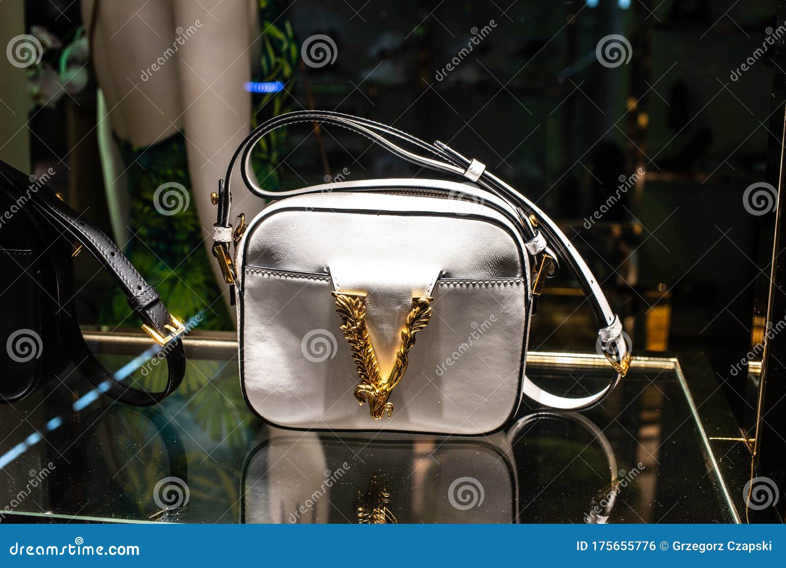 Versace Fashion Store, Window Shop, Clothes, Shoes, Bags on Display for ...