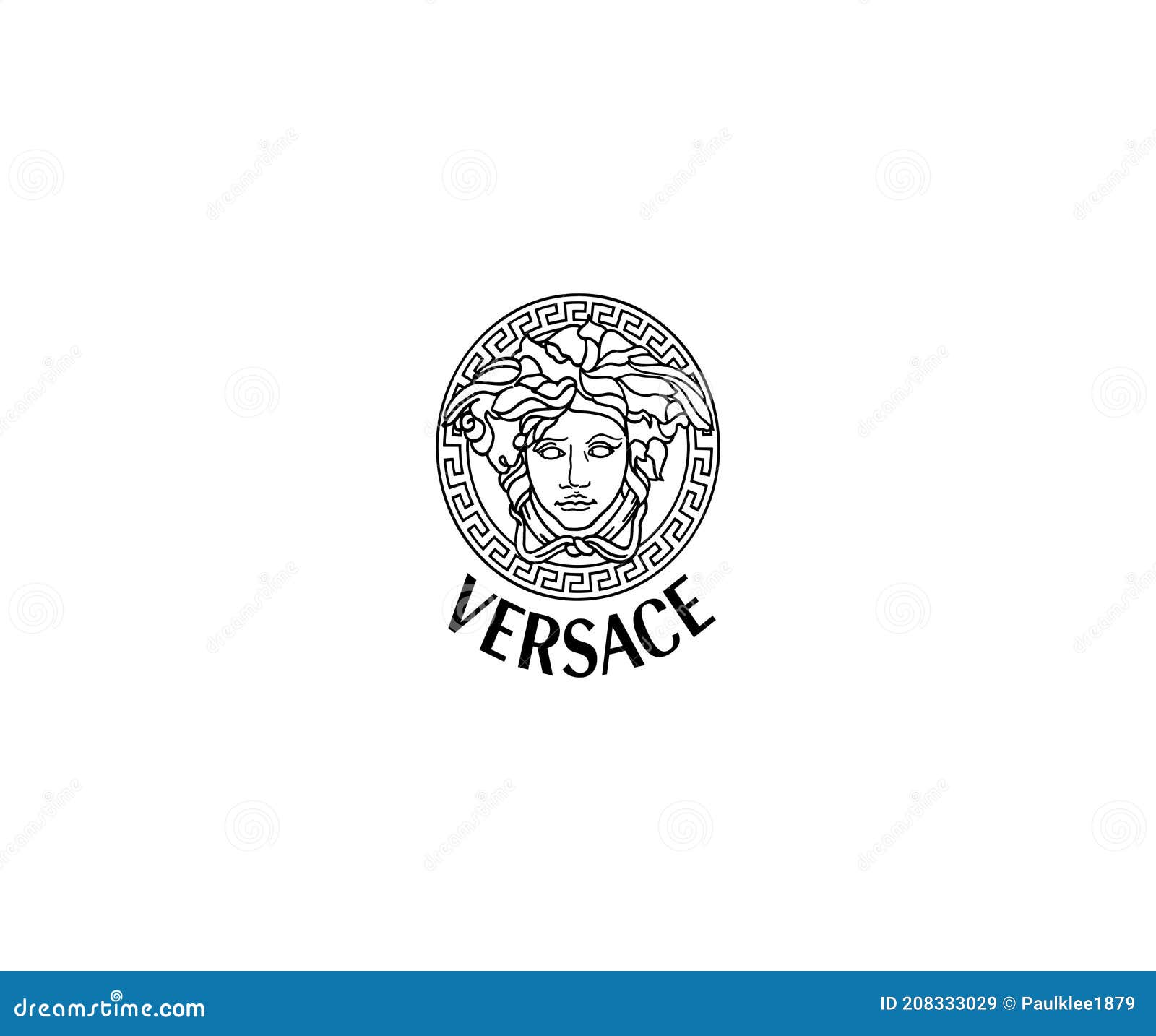 Versace Logo Editorial Illustrative on White Background Editorial Stock ...