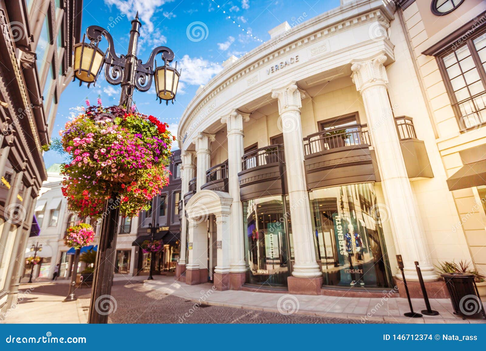 Versace Shop on Rodeo Drive in Los Angeles Editorial Stock Image