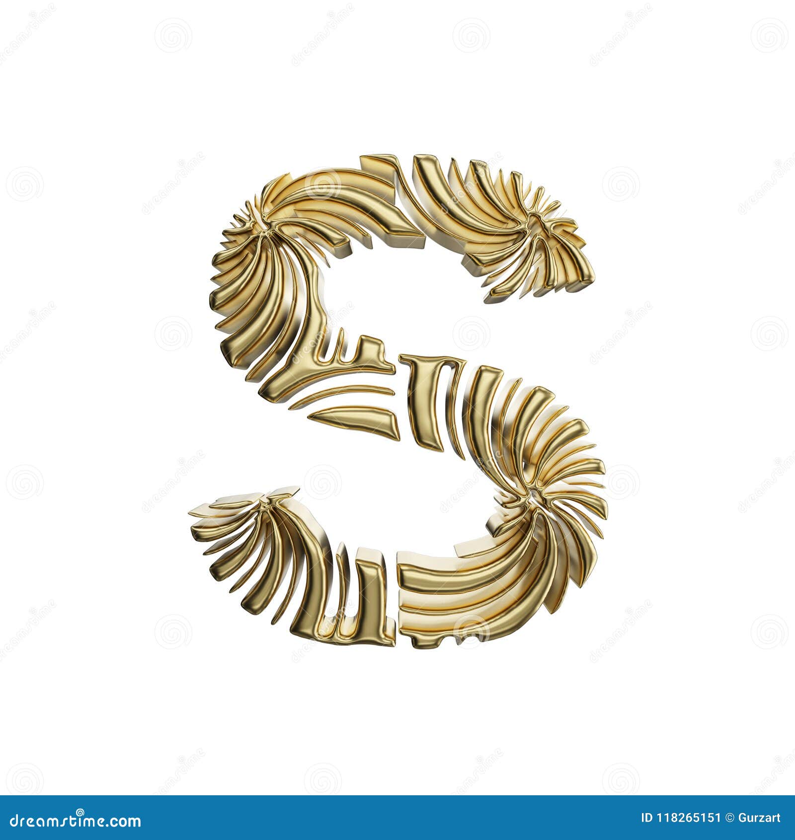 Versalien Des Alphabetbuchstaben S Goldener Guss Gemacht Vom Glanzenden Gelben Metall 3d Ubertragen Getrennt Auf Weissem Hintergru Stock Abbildung Illustration Von Goldener Weissem