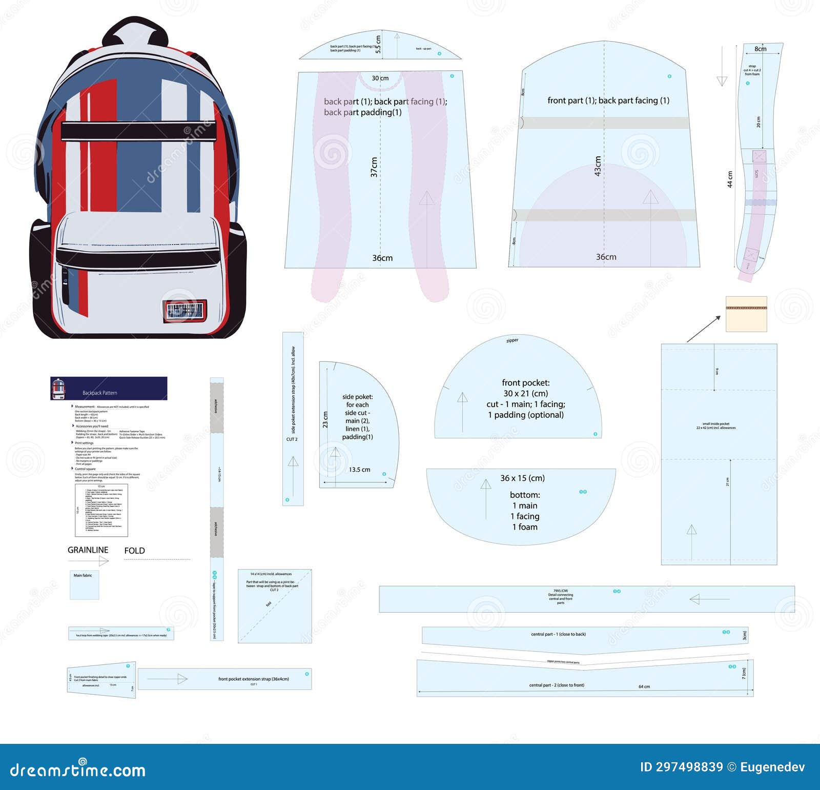versatile, medium-sized backpack sewing pattern: a dynamic, scalable  template